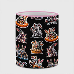 Кружка 3D Кролики - Камасутра позы, цвет: 3D-розовый кант — фото 2