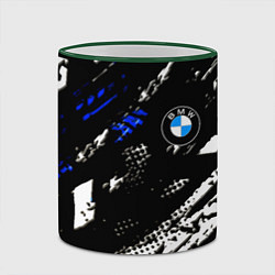 Кружка 3D BMW stripes color auto sport, цвет: 3D-зеленый кант — фото 2