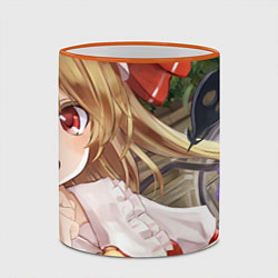 Кружка 3D Touhou Project Flandre Cute, цвет: 3D-оранжевый кант — фото 2