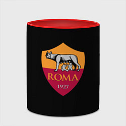 Кружка 3D Roma fc club sport, цвет: 3D-белый + красный — фото 2