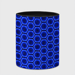 Кружка 3D Энергетический щит - синий, цвет: 3D-белый + черный — фото 2