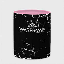Кружка 3D Warframe трещины краски, цвет: 3D-белый + розовый — фото 2