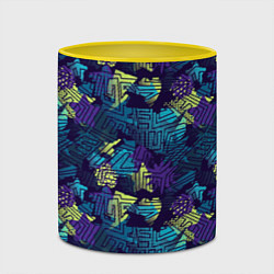 Кружка 3D Abstract vector pattern, цвет: 3D-белый + желтый — фото 2