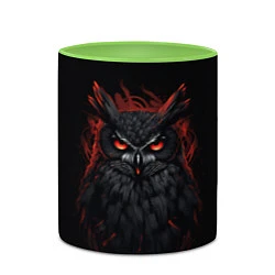 Кружка 3D Evil owl, цвет: 3D-белый + светло-зеленый — фото 2