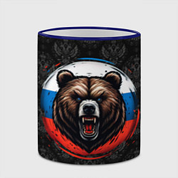 Кружка 3D Медведь я русский, цвет: 3D-синий кант — фото 2