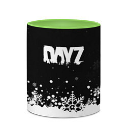 Кружка 3D Dayz снежинки, цвет: 3D-белый + светло-зеленый — фото 2
