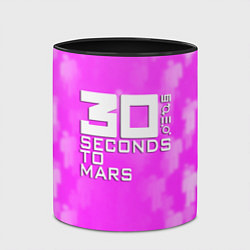 Кружка 3D 30 seconds to mars pink, цвет: 3D-белый + черный — фото 2