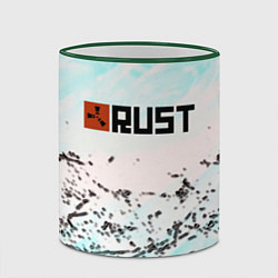 Кружка 3D Rust game текстура, цвет: 3D-зеленый кант — фото 2