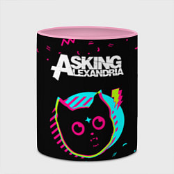 Кружка 3D Asking Alexandria - rock star cat, цвет: 3D-белый + розовый — фото 2