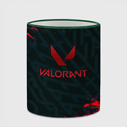 Кружка 3D Valorant текстура краски, цвет: 3D-зеленый кант — фото 2