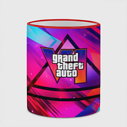 Кружка 3D GTA 6 logo абстракция, цвет: 3D-красный кант — фото 2