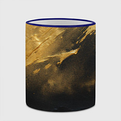 Кружка 3D Золотое напыление на черном, цвет: 3D-синий кант — фото 2