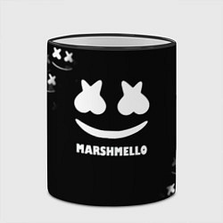 Кружка 3D Marshmello белое лого, цвет: 3D-черный кант — фото 2