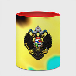 Кружка 3D Российская империя герб краски, цвет: 3D-белый + красный — фото 2