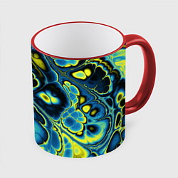 Кружка 3D Абстрактный узор, цвет: 3D-красный кант
