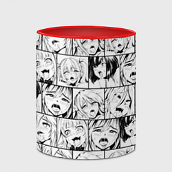 Кружка 3D Ahegao pattern, цвет: 3D-белый + красный — фото 2