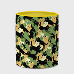 Кружка 3D Котофляж, цвет: 3D-белый + желтый — фото 2
