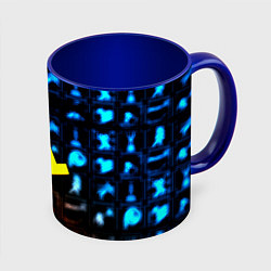 Кружка 3D Портал x Халва текстура, цвет: 3D-белый + синий