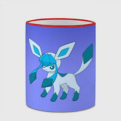 Кружка 3D Glaceon Pokemon, цвет: 3D-красный кант — фото 2