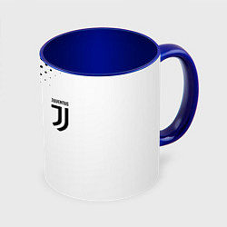 Кружка 3D Juventus sport black geometry, цвет: 3D-белый + синий