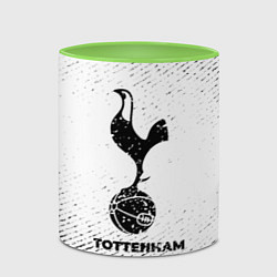 Кружка 3D Tottenham с потертостями на светлом фоне, цвет: 3D-белый + светло-зеленый — фото 2