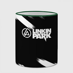 Кружка 3D Linkin park рок бенд краски, цвет: 3D-зеленый кант — фото 2