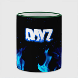 Кружка 3D Dayz синий огонь лого, цвет: 3D-зеленый кант — фото 2