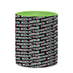 Кружка 3D Kojima glitch pattern studio, цвет: 3D-белый + светло-зеленый — фото 2