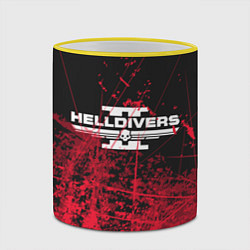 Кружка 3D Helldivers 2: Red Blood, цвет: 3D-желтый кант — фото 2