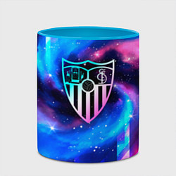 Кружка 3D Sevilla неоновый космос, цвет: 3D-белый + небесно-голубой — фото 2
