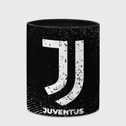Кружка 3D Juventus с потертостями на темном фоне, цвет: 3D-белый + черный — фото 2