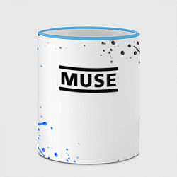 Кружка 3D MUSE рок стиль краски, цвет: 3D-небесно-голубой кант — фото 2