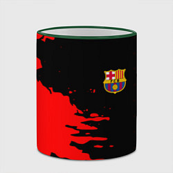 Кружка 3D Barcelona краски спорт, цвет: 3D-зеленый кант — фото 2