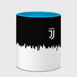 Кружка 3D Juventus белый огонь текстура, цвет: 3D-белый + небесно-голубой — фото 2