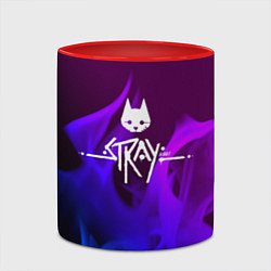 Кружка 3D Stray неоновый огонь, цвет: 3D-белый + красный — фото 2