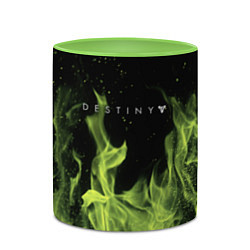 Кружка 3D Destity огненный стиль, цвет: 3D-белый + светло-зеленый — фото 2