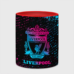 Кружка 3D Liverpool - neon gradient, цвет: 3D-белый + красный — фото 2