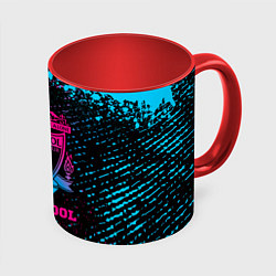 Кружка 3D Liverpool - neon gradient, цвет: 3D-белый + красный