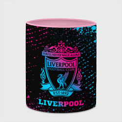 Кружка 3D Liverpool - neon gradient, цвет: 3D-белый + розовый — фото 2