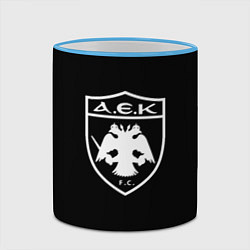 Кружка 3D AEK fc белое лого, цвет: 3D-небесно-голубой кант — фото 2