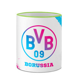 Кружка 3D Borussia neon gradient style, цвет: 3D-светло-зеленый кант — фото 2