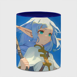 Кружка 3D Sousou no Frieren Фрирен sky, цвет: 3D-белый + синий — фото 2