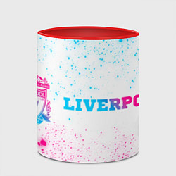 Кружка 3D Liverpool neon gradient style по-горизонтали, цвет: 3D-белый + красный — фото 2