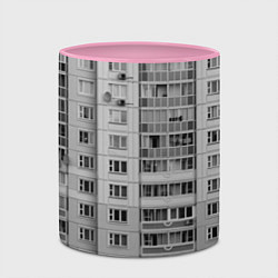 Кружка 3D Эстетика панельки, цвет: 3D-белый + розовый — фото 2