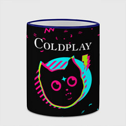 Кружка 3D Coldplay - rock star cat, цвет: 3D-синий кант — фото 2