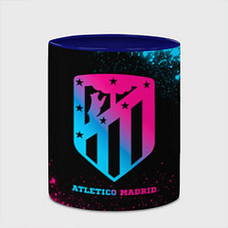 Кружка 3D Atletico Madrid - neon gradient, цвет: 3D-белый + синий — фото 2