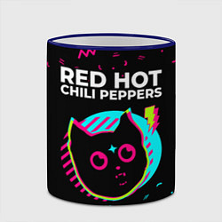 Кружка 3D Red Hot Chili Peppers - rock star cat, цвет: 3D-синий кант — фото 2