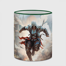 Кружка 3D Assassins creed паркур, цвет: 3D-зеленый кант — фото 2