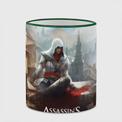 Кружка 3D Assassins creed poster game, цвет: 3D-зеленый кант — фото 2