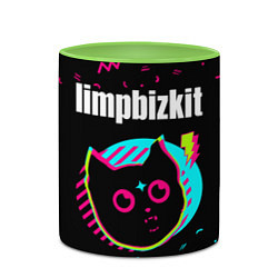Кружка 3D Limp Bizkit - rock star cat, цвет: 3D-белый + светло-зеленый — фото 2